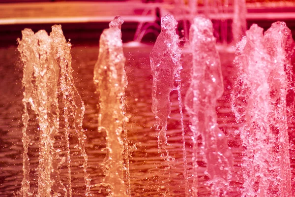 Belle Fontaine Avec Eau Dans Parc Sokolniki Moscou Russie — Photo