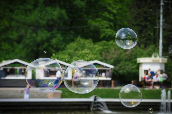 Mýdlové Bubliny Parku Sokolniki Moskvě — Stock fotografie