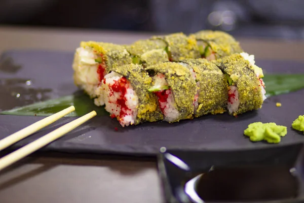 Sushi Rice Table Japanese Restaurant Food — Stock Photo, Image