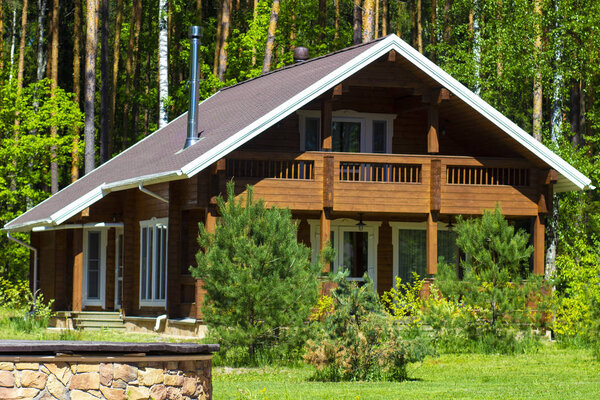 Big house on the edge of the forest