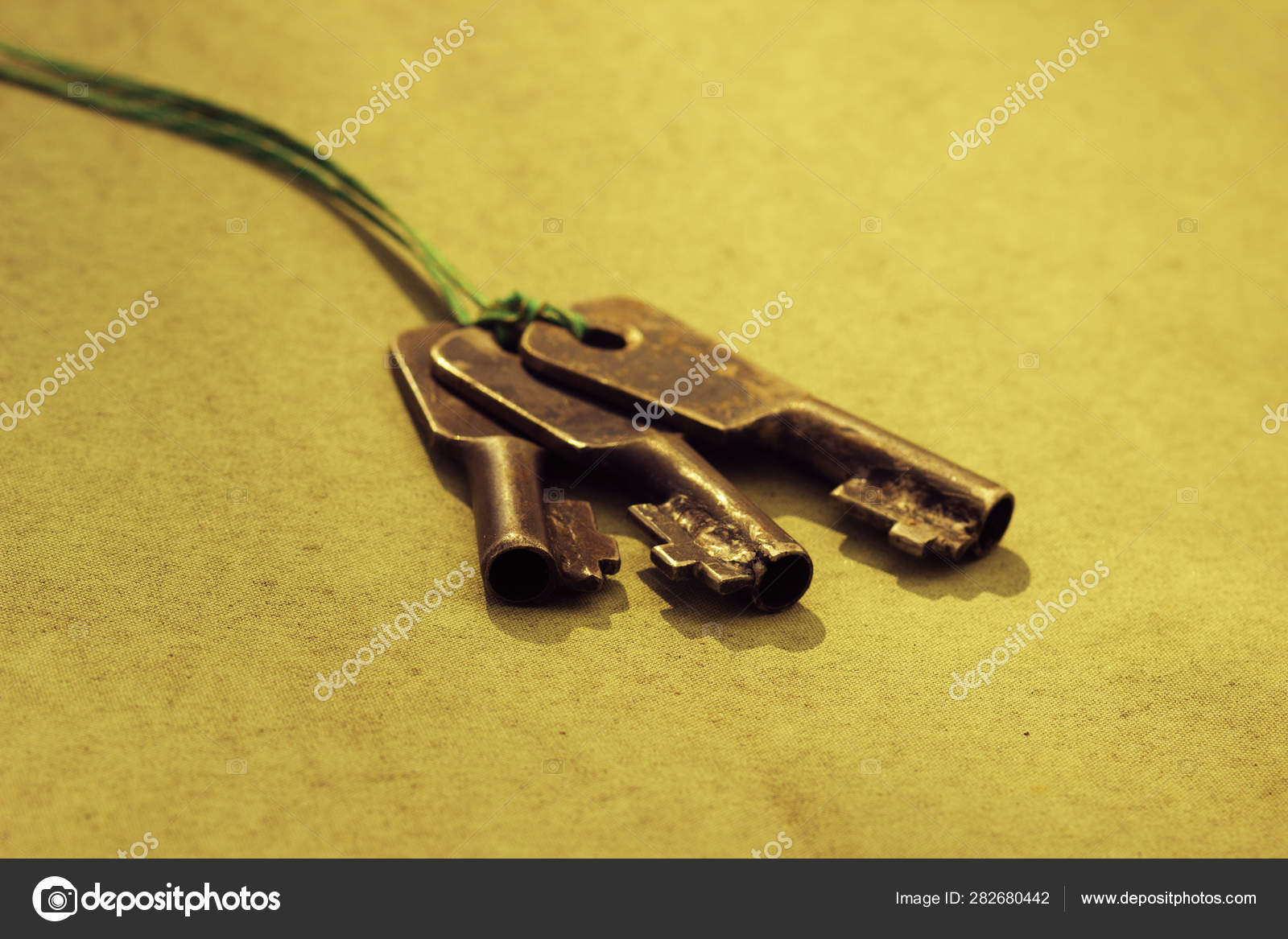 Bunch Old Iron Keys Retro Style Barn Lock Stock Photo C Rompav