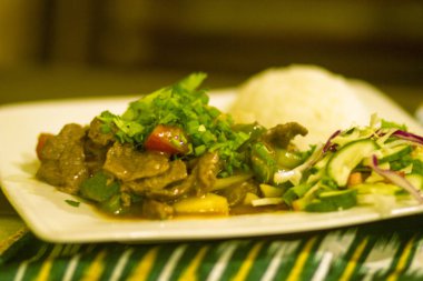 Asya'da bir Vietnam restoranında deniz ürünleri lezzetli sağlıklı gıda