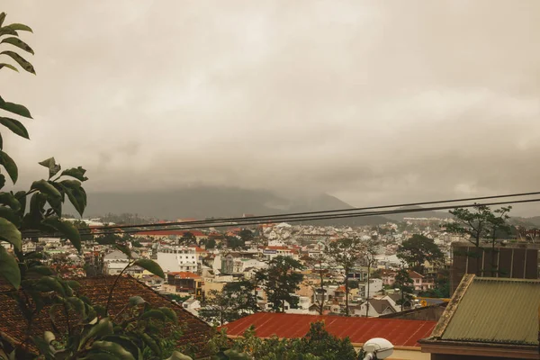 Panorama Asian City Mountains — Stock Photo, Image