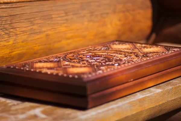 Vieux Jeu Logique Vintage Est Jeu Société Backgammon — Photo