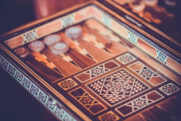 Vieux Jeu Logique Vintage Est Jeu Société Backgammon — Photo