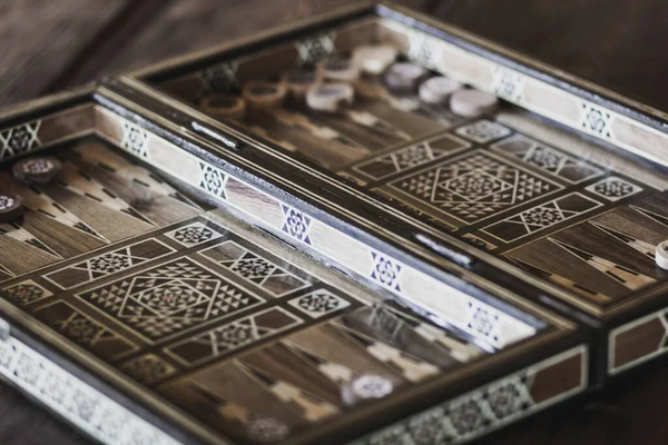 Vieux Jeu Logique Vintage Est Jeu Société Backgammon — Photo