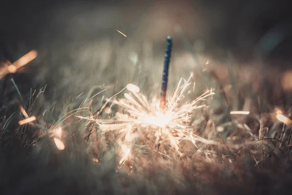 Holiday Sparks Burning Sparkler Party — Stock Photo, Image