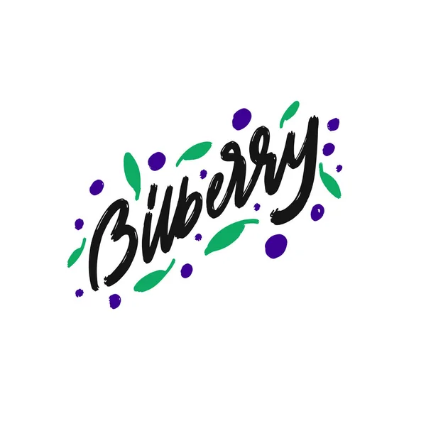 Bilberry Lettering Bilberry Logo — Vector de stoc