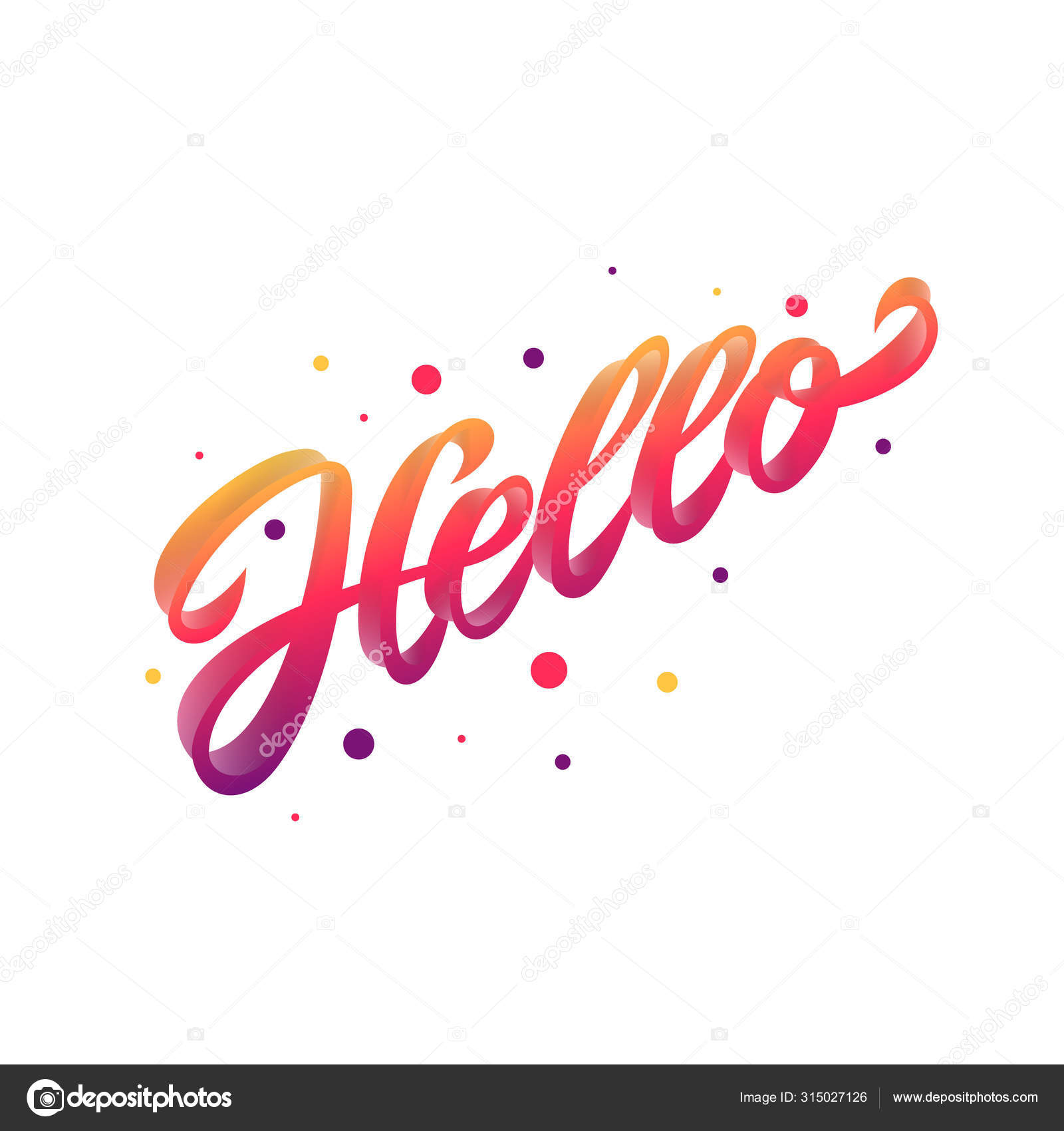 Hello Lettering Simply Vector Illustration Stock Vector by ©visiostyle ...