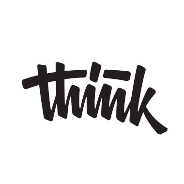 Harfleri düşünün, basit bir vektör çizimi 