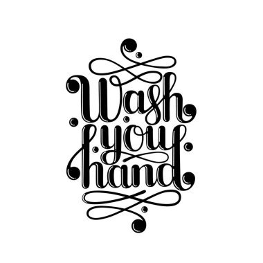 Harfleri yıka, basitçe vektör çizimi 