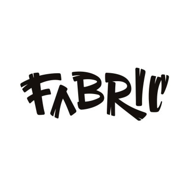 Kumaş harfler, basit vektör illüstrasyonu 