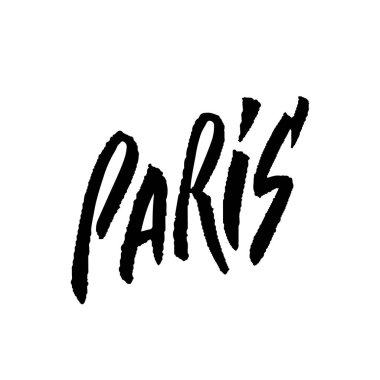 Paris harfleri, basit vektör illüstrasyonu 