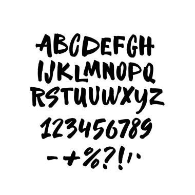 Alfabe harfleri, basit vektör illüstrasyonu 