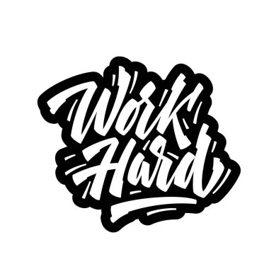 Basit bir vektör çizimi, el çizimi harf tasarımı için sıkı çalış