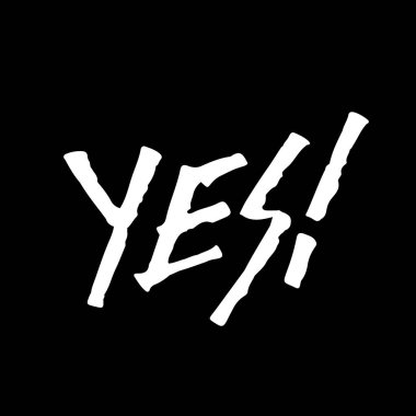 Evet harf, basit vektör illüstrasyonu 