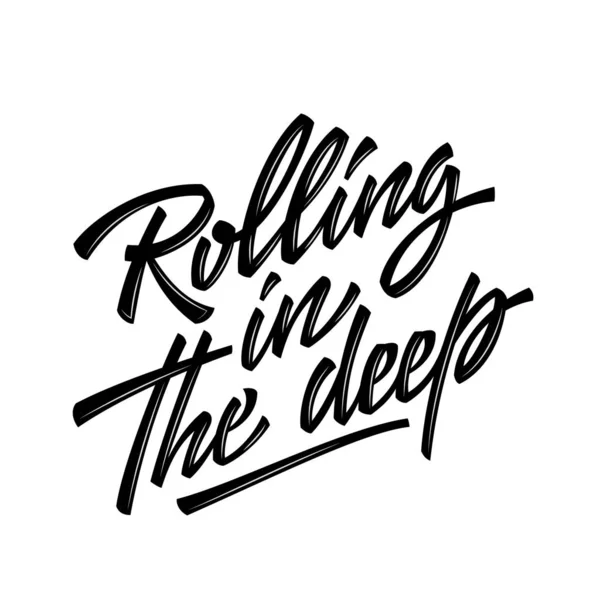 Rolling Letras Profundas Simplemente Ilustración Vectorial — Vector de stock