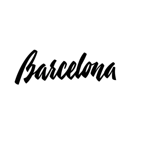 Letras Barcelona Ilustración Vectorial Simple — Vector de stock