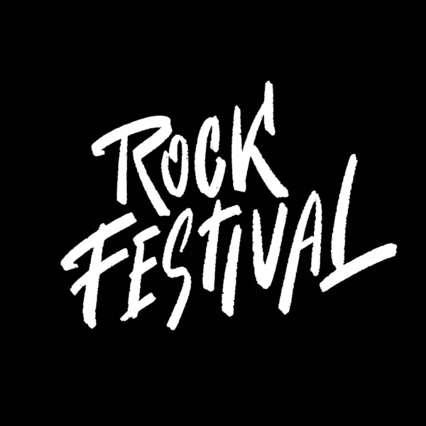 Rock Music Festival Flyer Vector Illustration — Stock Vector