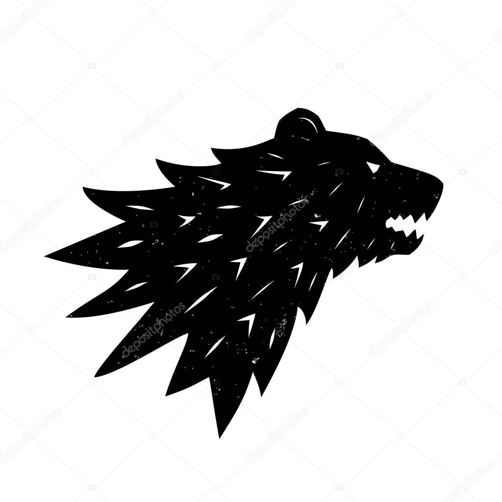 Bear logo. Heraldic logo
