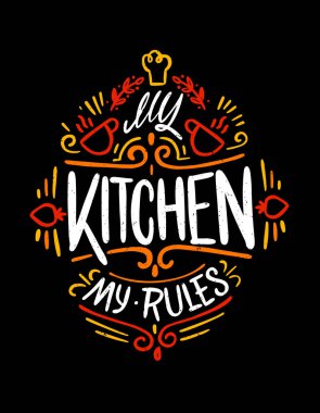 Mutfağımda sadece vektör çizimi var.  