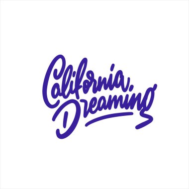 California rüya harfleri, basit vektör illüstrasyonu  