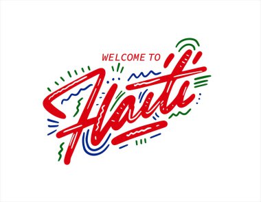 Haiti harfleri, basit vektör illüstrasyonu  