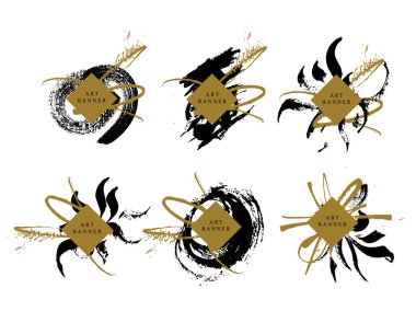 Soyutlamalı sanat afişleri, basitçe vektör illüstrasyonları  