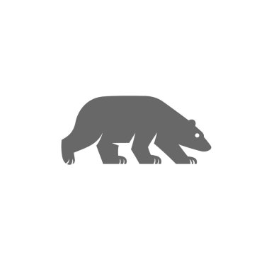 bear lettering, simply vector illustration  