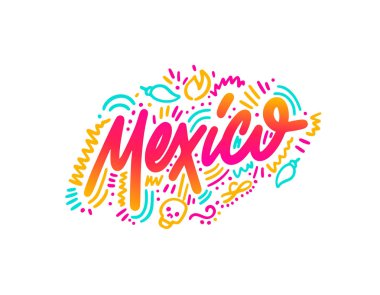 Meksika harfleri, basit vektör illüstrasyonu  