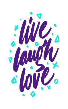 canlı kahkaha aşk mektupları, basit vektör illüstrasyonu. Posterler, sosyal medya içeriği ve kartlar için modern hat sanatı.