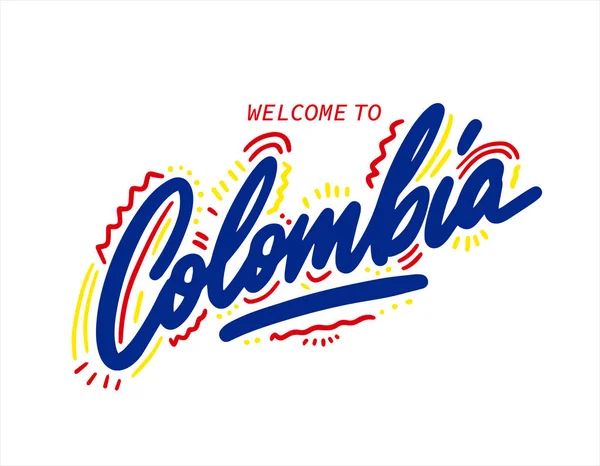 Colombia Letras Ilustración Vectorial Simple — Vector de stock