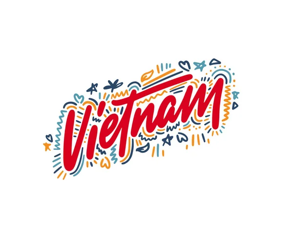 Vietnam Letras Simplemente Ilustración Vectorial — Vector de stock