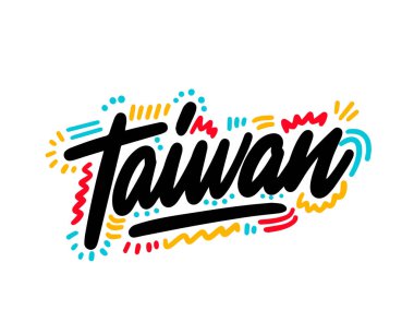 Bir logo simgesi veya tipografi tasarımı için uygun Tayvan ülke metni