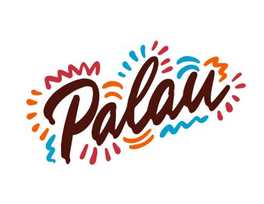 Palau el yazısıyla yazılmış Cumhuriyet adı. Modern Kaligrafi El Yazısı Yazı, arka plan, logo, posterler, davetiyeler, kartlar vb. Tipografi vektörü.