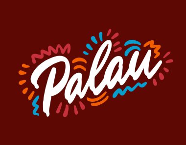 Palau el yazısıyla yazılmış Cumhuriyet adı. Modern Kaligrafi El Yazısı Yazı, arka plan, logo, posterler, davetiyeler, kartlar vb. Tipografi vektörü.