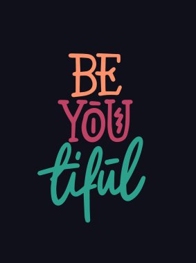 Titiz ol. El çizimi harfler. El çizimi dijital yazı tipi. Şirin bir kız sözü. Kadın için ilham verici bir alıntı, feminist işareti, kadınları motive eden bir ifade. Çiçek illüstrasyonu