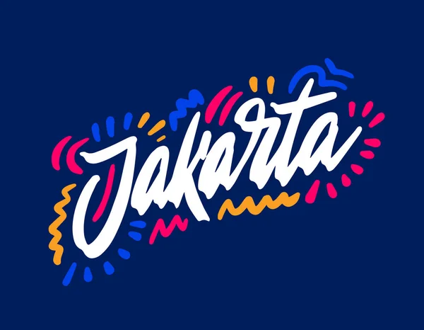 Jakarta Typographie Vecteur Conception Pour Shirt Affiche Autres Utilisations — Image vectorielle