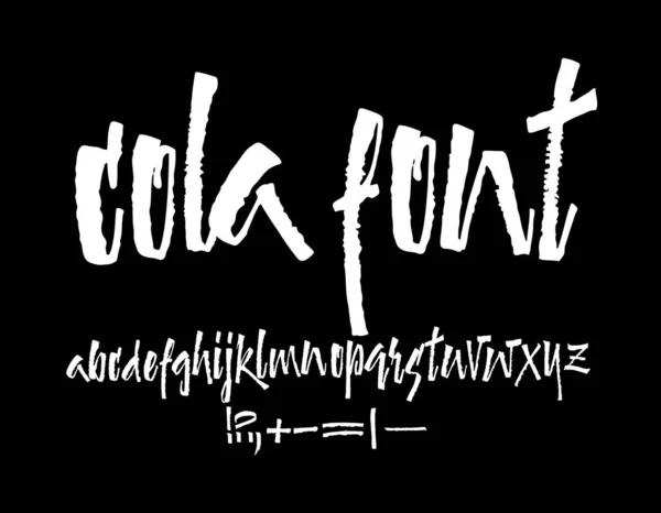 Cola Font Alfabeto Vectorial Letras Tipografía Personalizada Para Diseños Logotipo — Vector de stock