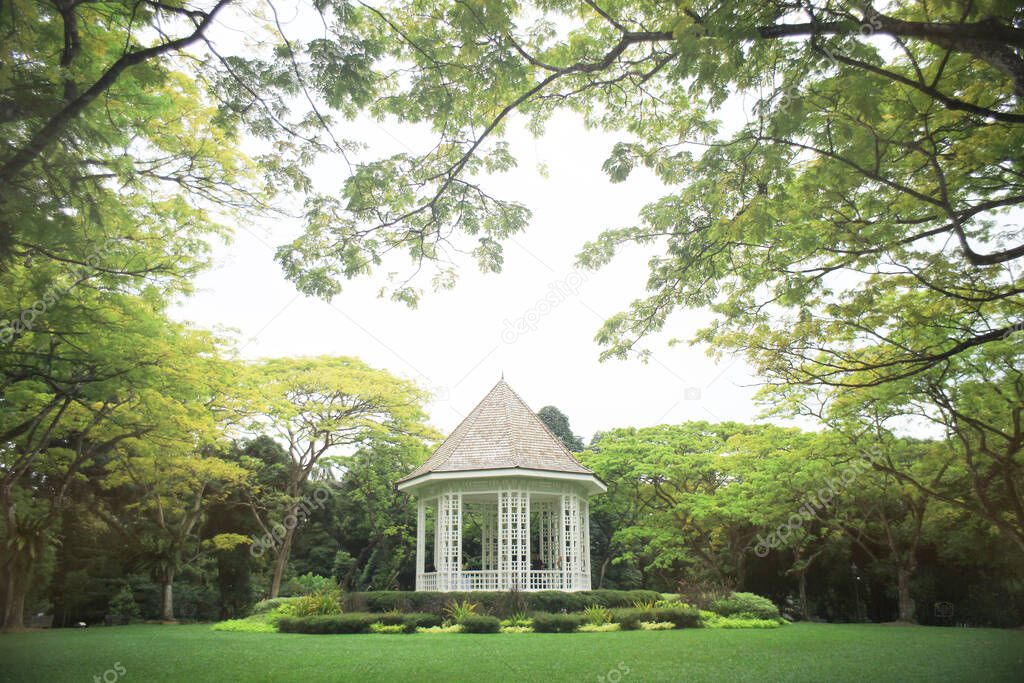 Band stand landmark at Singapore Botanic Garden