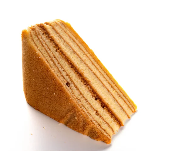 Zelfgemaakte Sandwich Vorm Spons Kooi Wit — Stockfoto