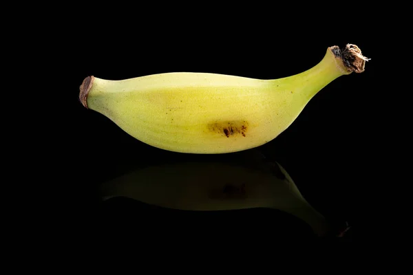 Lilla Banan Svart Bakgrund Med Speglar — Stockfoto