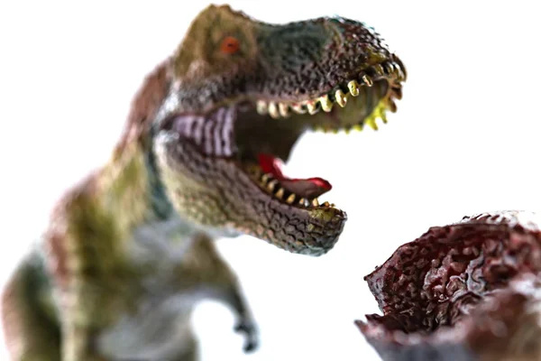 Corpo Sanguinante Dinosauro Tirannosauro Fuoco Selettivo Sfondo — Foto Stock