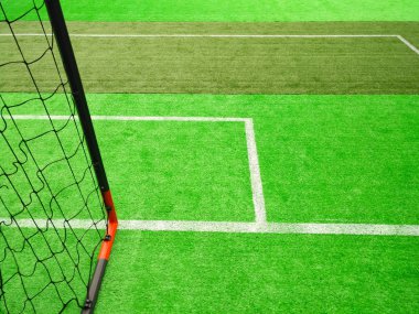 bir kapalı futbol sahası için hedef köşesinde