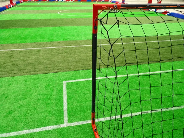 Tor Für Einen Indoor Fußballplatz — Stockfoto