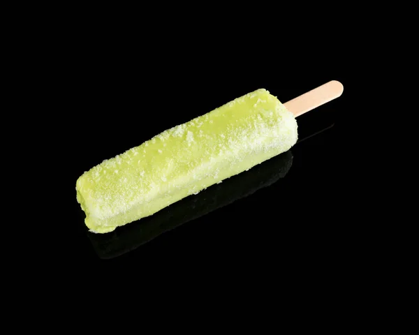 Paleta Verde Sobre Fondo Negro Con Reflejo — Foto de Stock