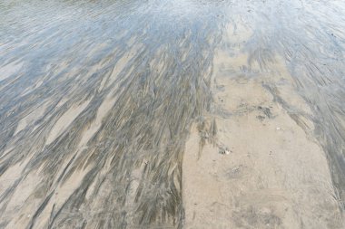 bir kum Plajı üzerinde dalgalanma işaretleri