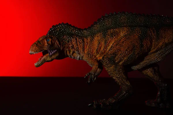 Acrocanthosaurus Spot Light Head Red Light Background Logo Trademark — Stock Photo, Image