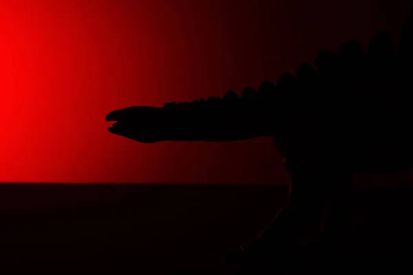 Huayangosaurus Schatten Mit Rotem Licht Dunkeln — Stockfoto