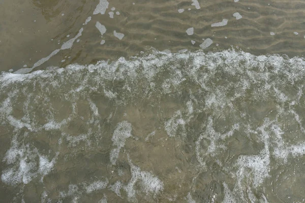 Fala Piaszczystej Plaży Tle — Zdjęcie stockowe